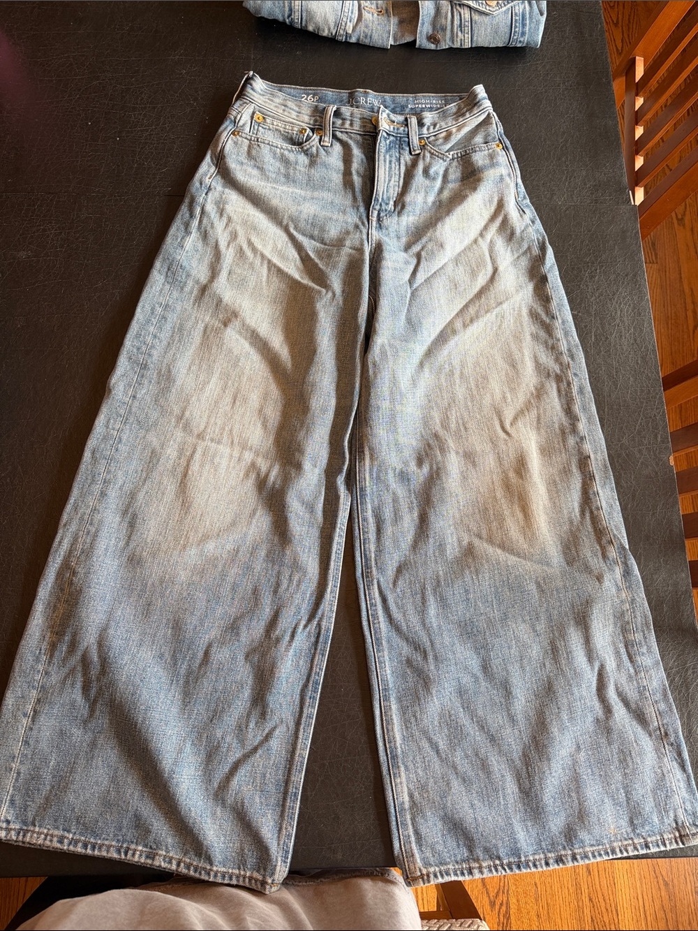 Women's Wide Leg Light Blue Denim Jeans